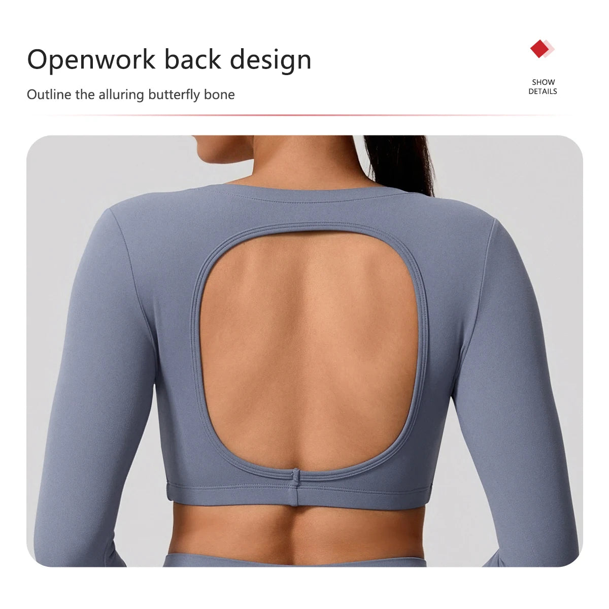 Women's 2-Piece Sports Set – Long Sleeve Backless Fitness Top & Wide Leg Yoga Pants