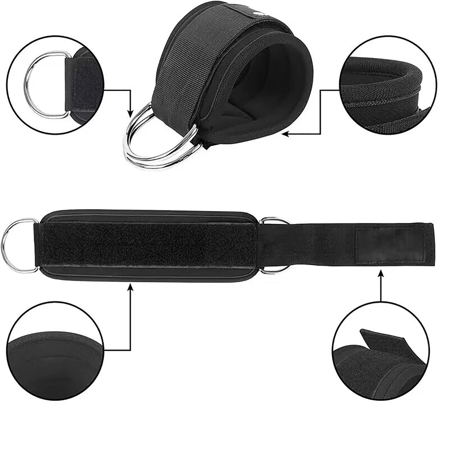 Ankle Straps Resistance Bands Set – Fitness Workout & Home Gym Training Equipment