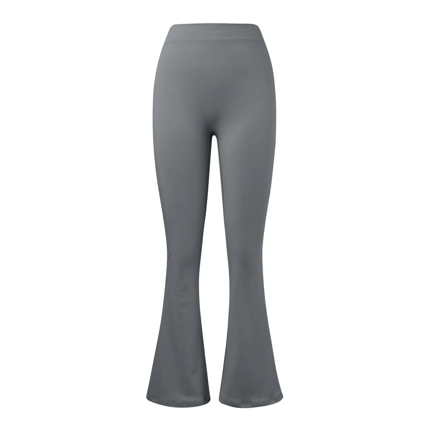 Women’s Micro Horn Flared Leggings – High Waist V-Back Push-Up Gym Pants