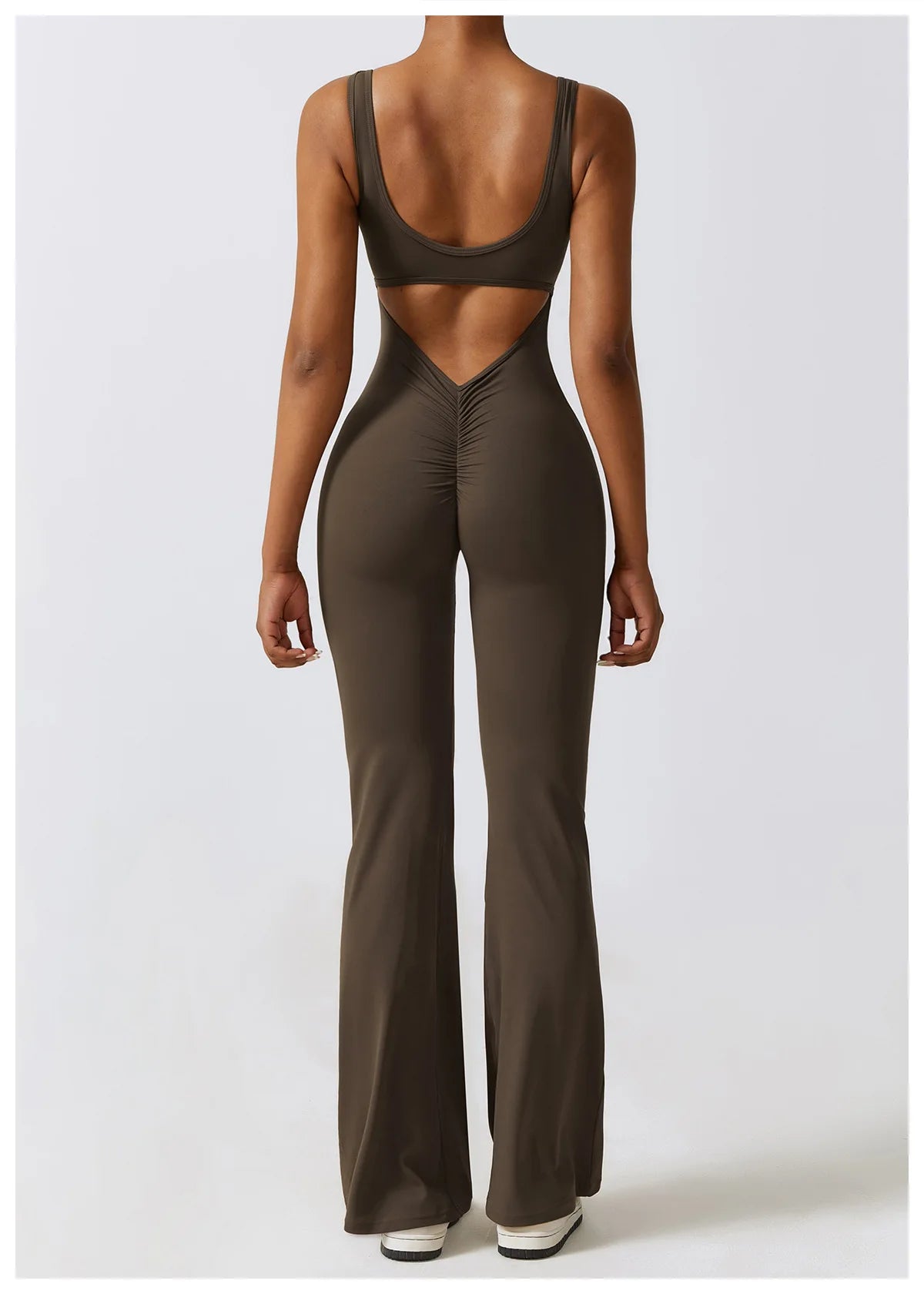 Women’s Fitness Yoga Jumpsuit – Push-Up Stretch Workout Bodysuit