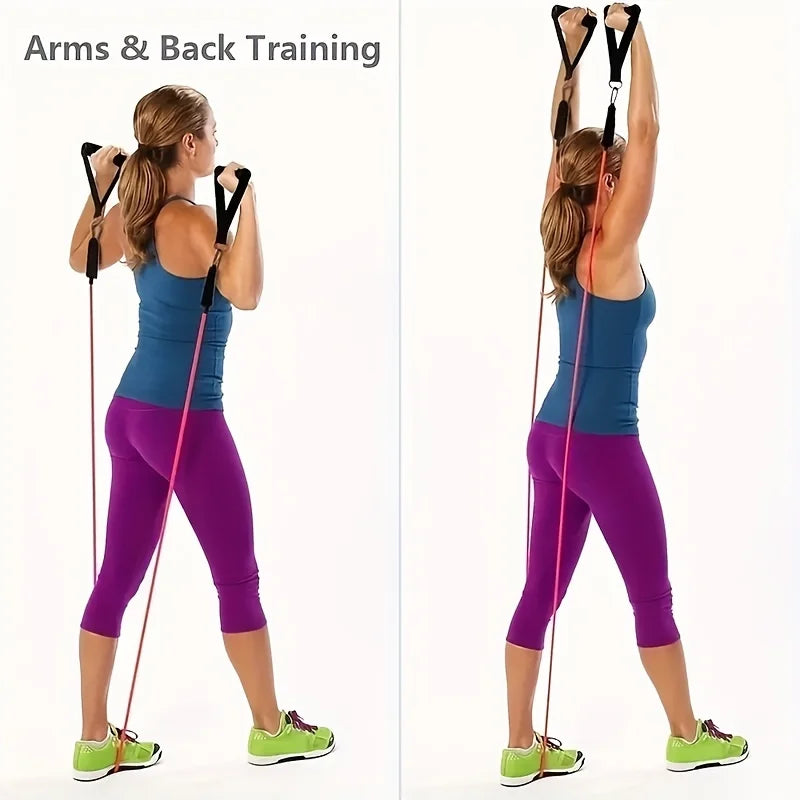 11PCS Resistance Bands Set – Pull Rope & Full Body Home Gym Training Equipment