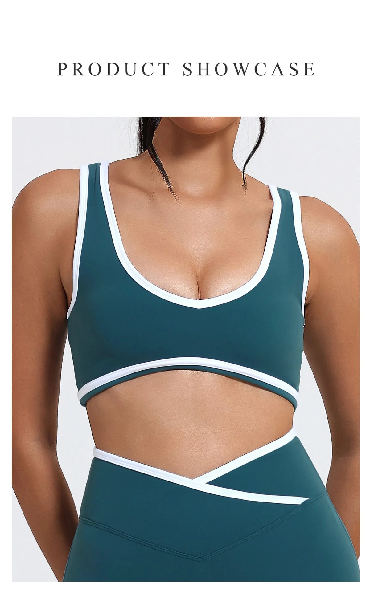 Women's 2-Piece Yoga Set – Sports Bra with Padded Cups & High-Waisted Cross-Back Leggings
