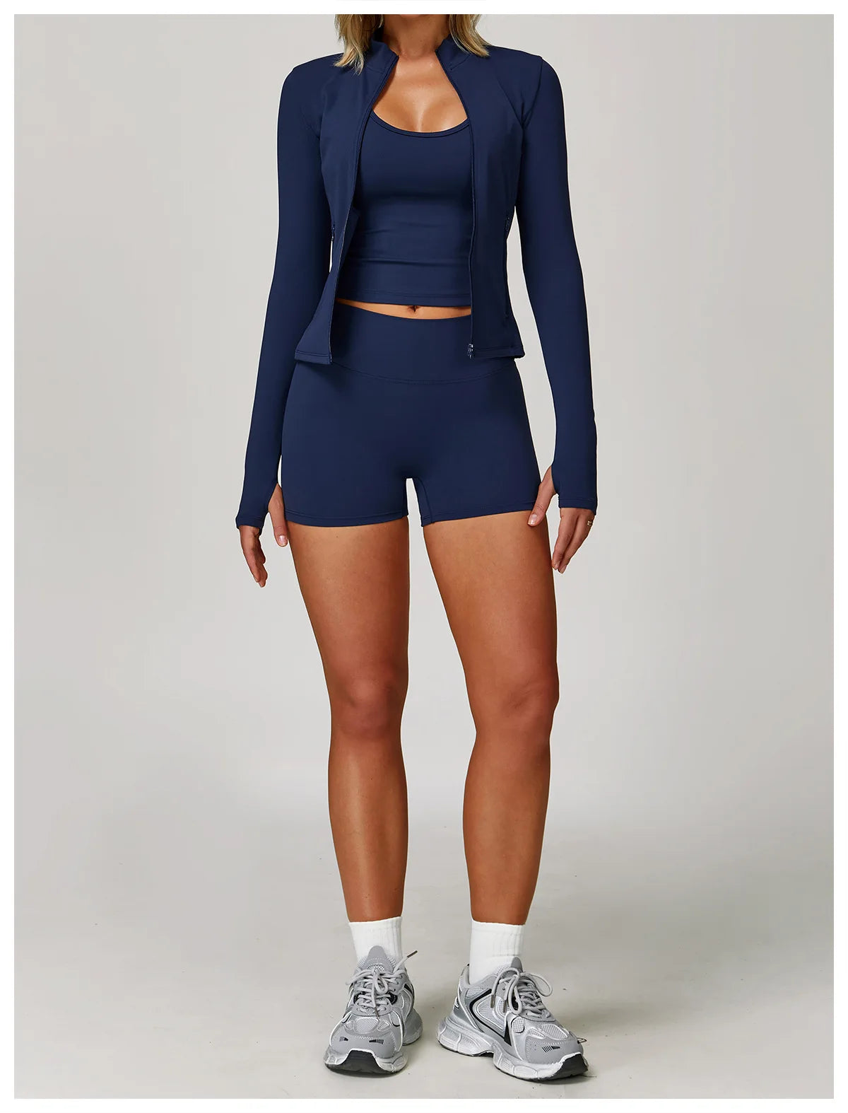 Women's Yoga Sports Set 2/3PCS Gym Workout Tracksuit Long Sleeve Sports Bra Athletic Wear Running Fitness Clothing