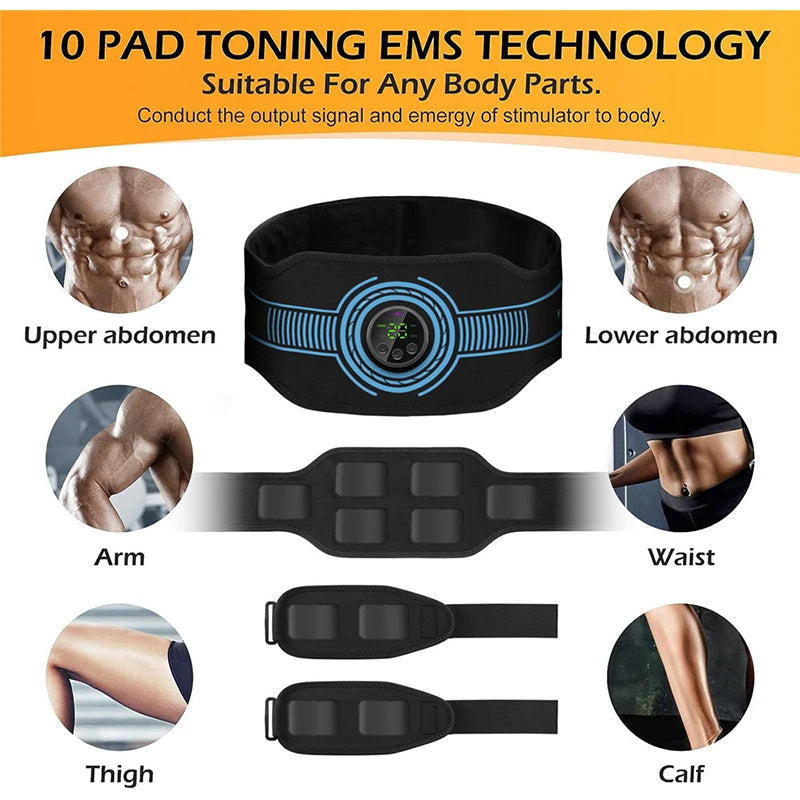 Smart EMS Muscle Stimulator – Abs Trainer & Abdominal Toning Belt