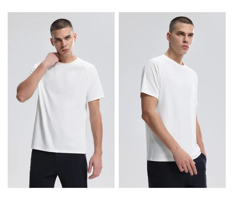 Men's Fitness Sports T-Shirt – Breathable Slim Fit Gym, Running & Cycling Tee