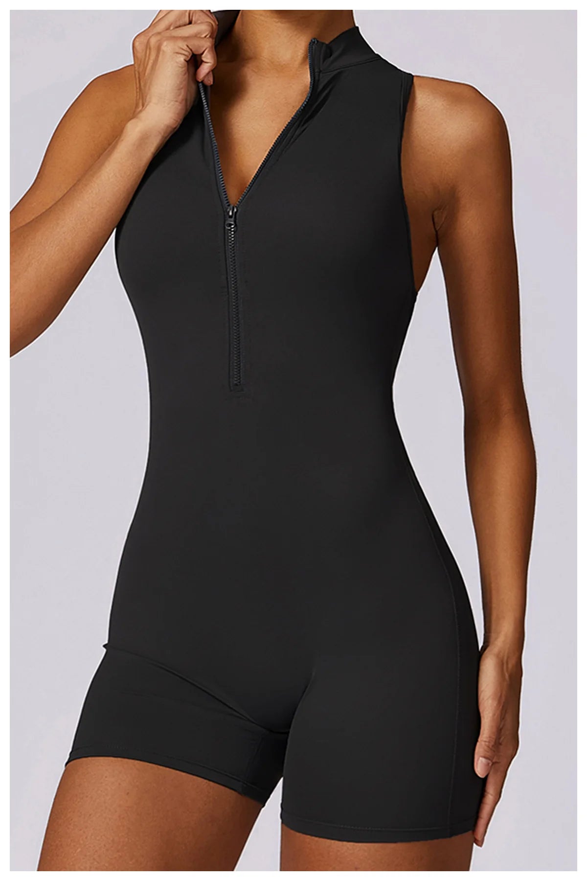 Women’s Zipper Yoga Jumpsuit – Sexy Fitness & Dance Workout Bodysuit