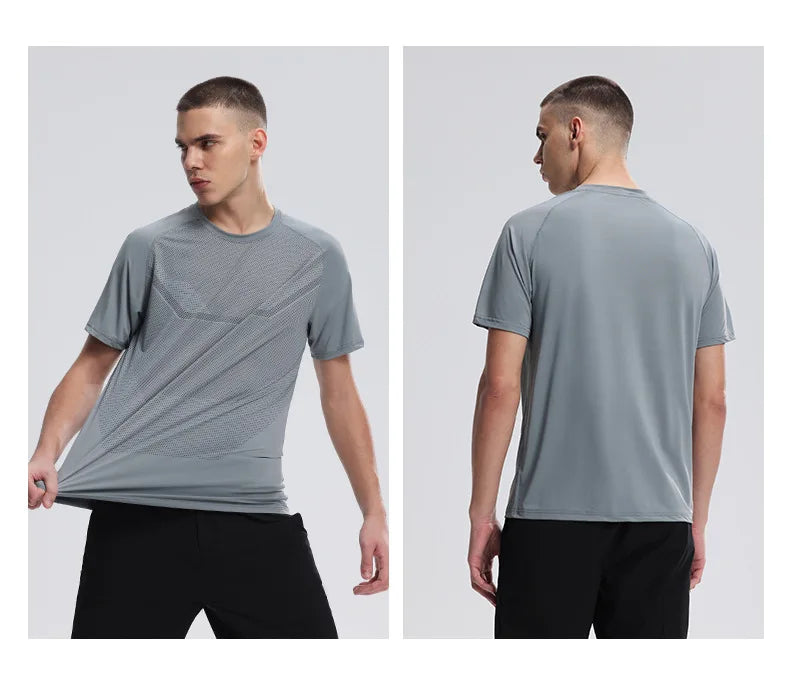 Men's Fitness Sports T-Shirt – Breathable Slim Fit Gym, Running & Cycling Tee