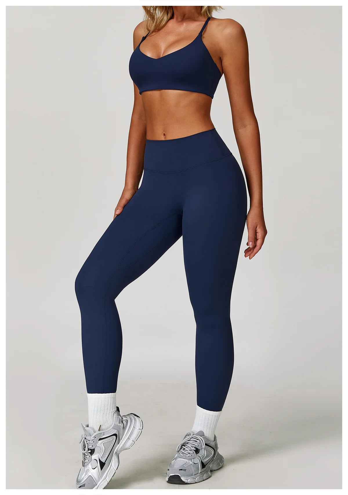 Women's Yoga Sports Set 2/3PCS Gym Workout Tracksuit Long Sleeve Sports Bra Athletic Wear Running Fitness Clothing