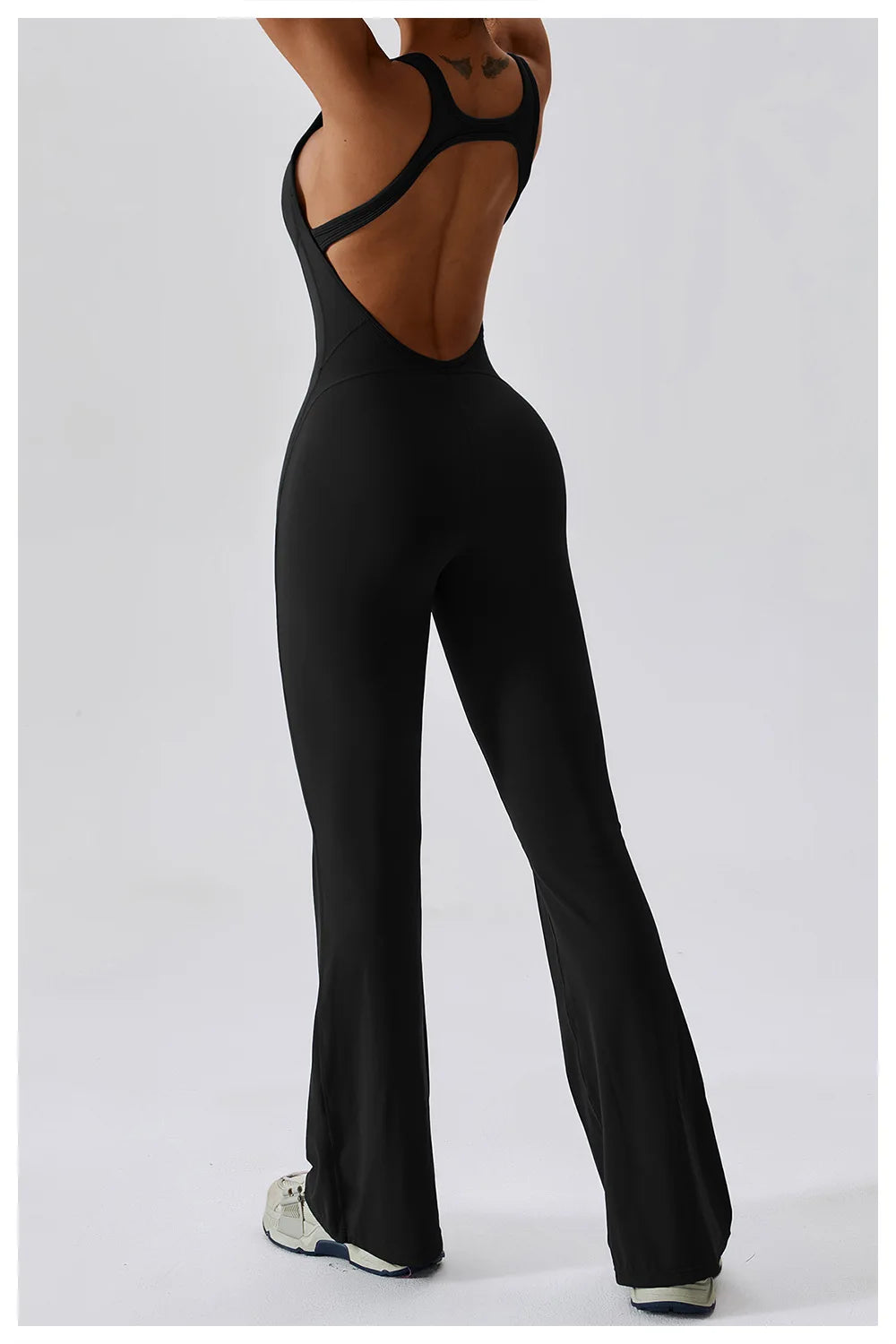 Women’s Solid Yoga Jumpsuit – One Piece Butt-Lifting Fitness Bodysuit