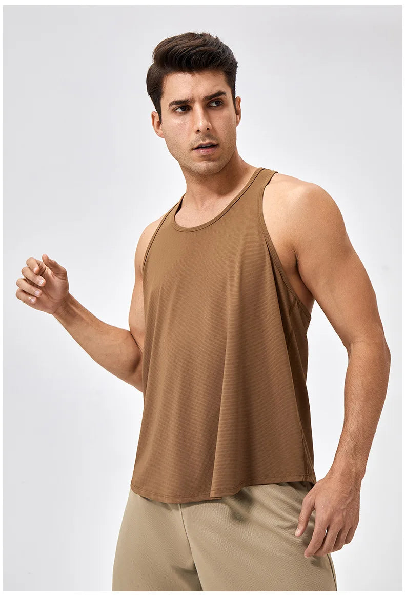 Men's Sleeveless Workout Tank Top – Quick-Dry Gym & Bodybuilding Training Vest