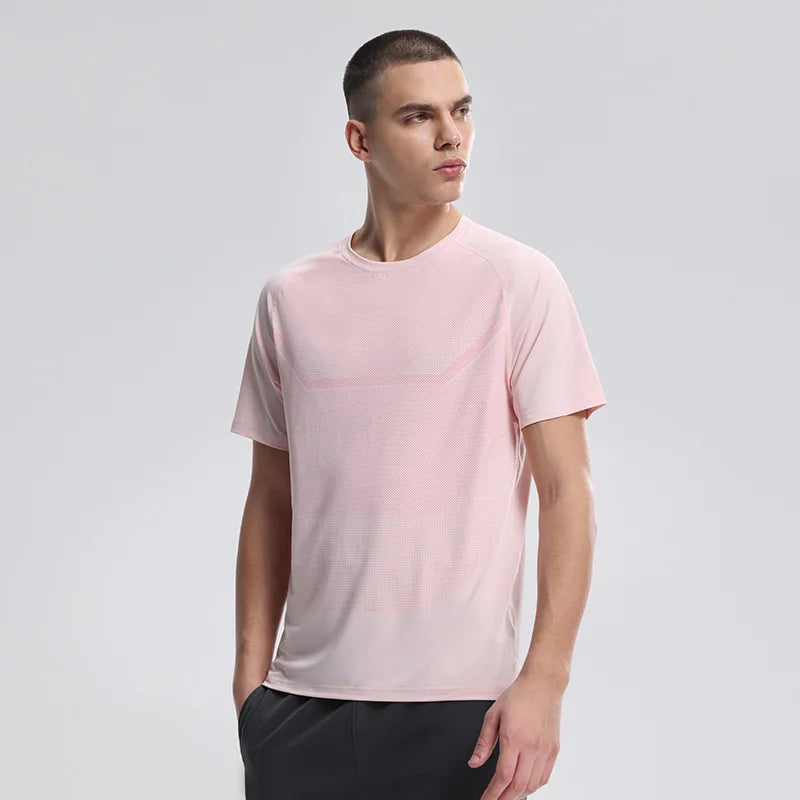 Men's Fitness Sports T-Shirt – Breathable Slim Fit Gym, Running & Cycling Tee
