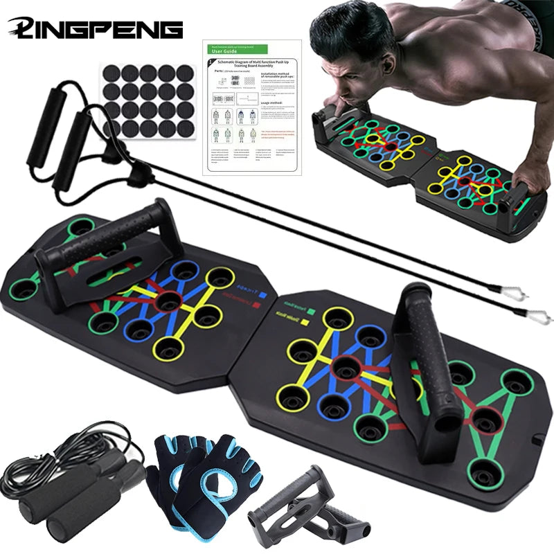 Portable Push-Up Board Set – Multifunctional Foldable Fitness Training Equipment