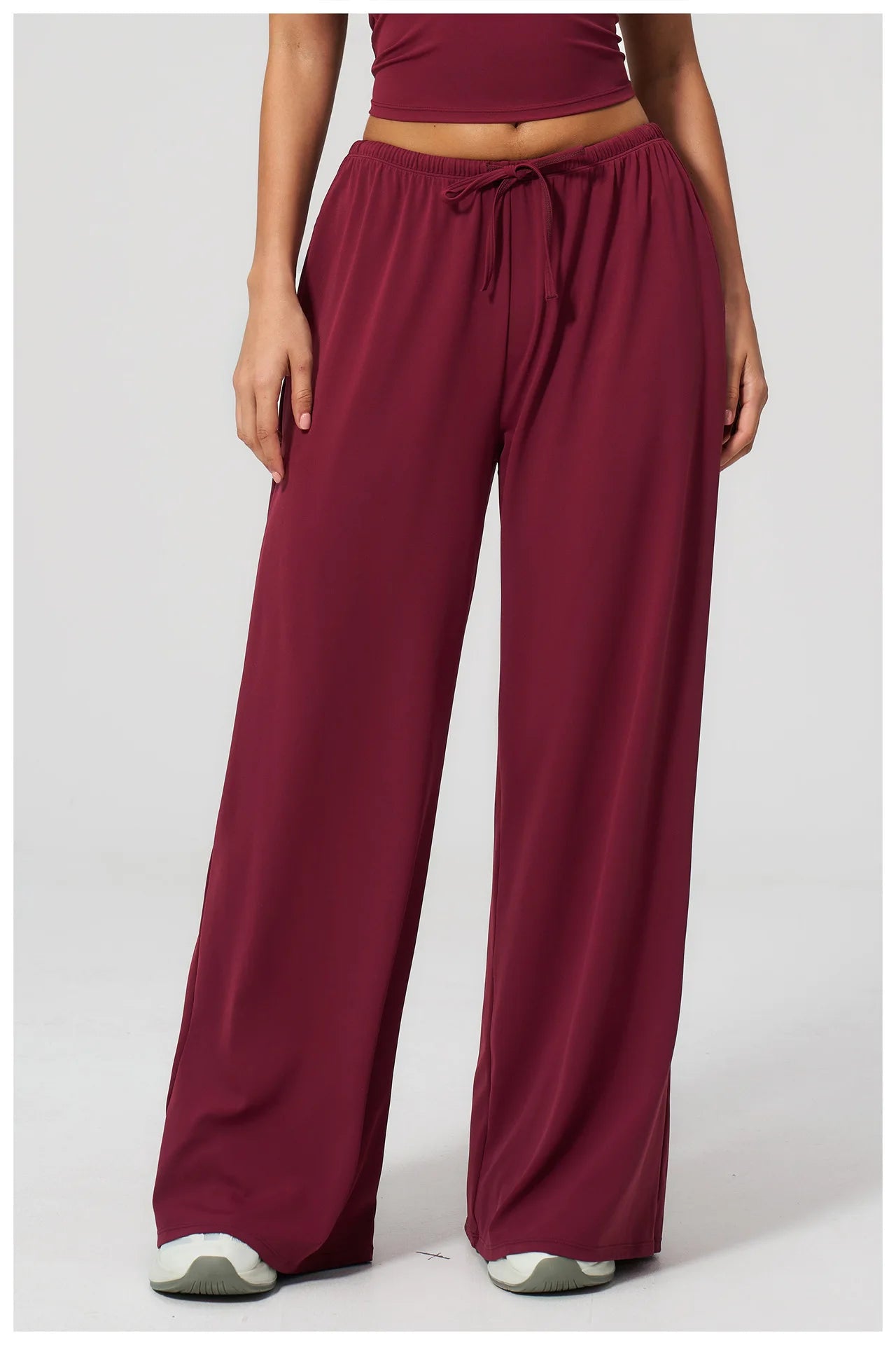 Yoga Pants Brushed Sports Pants Women's Hanging Wide Leg Loose Casual Pants Sports Running Fitness Elastic Drawstring Pants