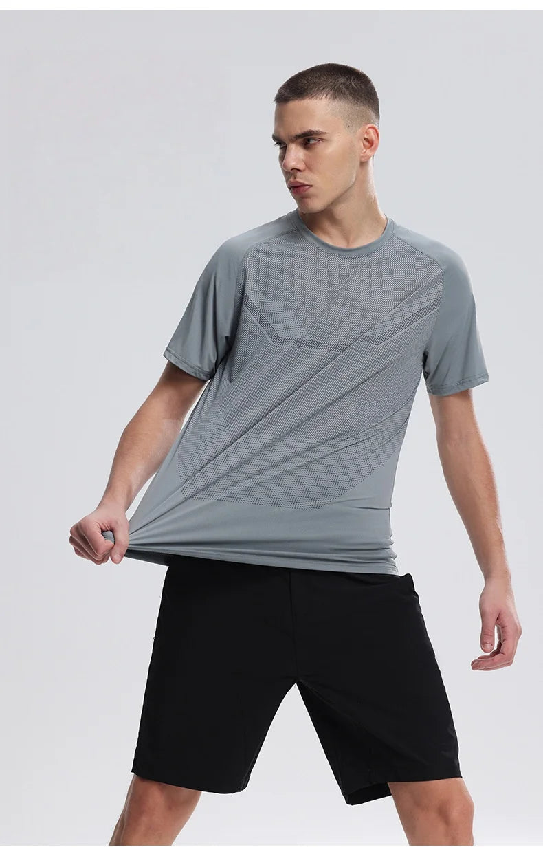 Men's Fitness Sports T-Shirt – Breathable Slim Fit Gym, Running & Cycling Tee