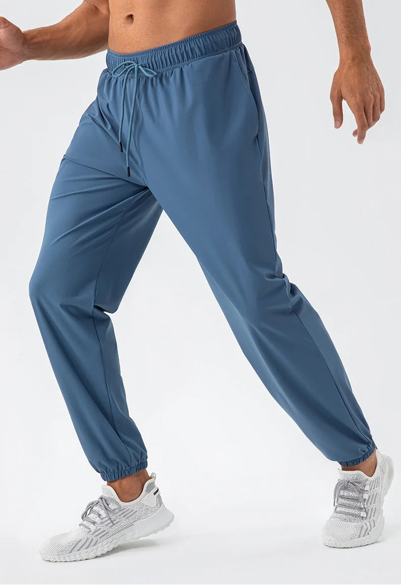 Men's Running Pants Sportswear Summer Jogging Sweatpants Quick Dry Thin Tracksuit Elastic Gym Fitness Sport Trousers Men Slacks