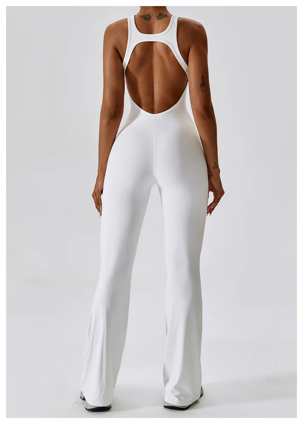 Women’s Solid Yoga Jumpsuit – One Piece Butt-Lifting Fitness Bodysuit
