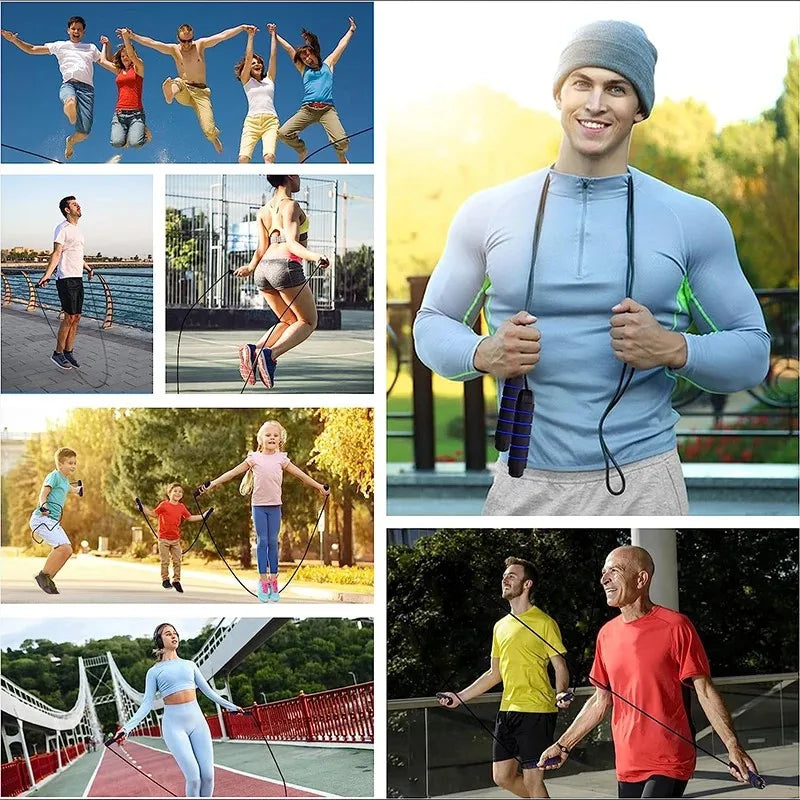 Adjustable Speed Jump Rope with Ball Bearings – Tangle-Free Fitness Skipping Rope