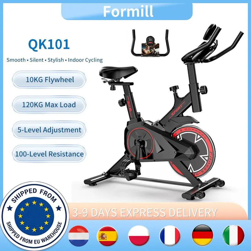 Indoor Spin Bike – Quiet Belt Drive Home Cardio Trainer