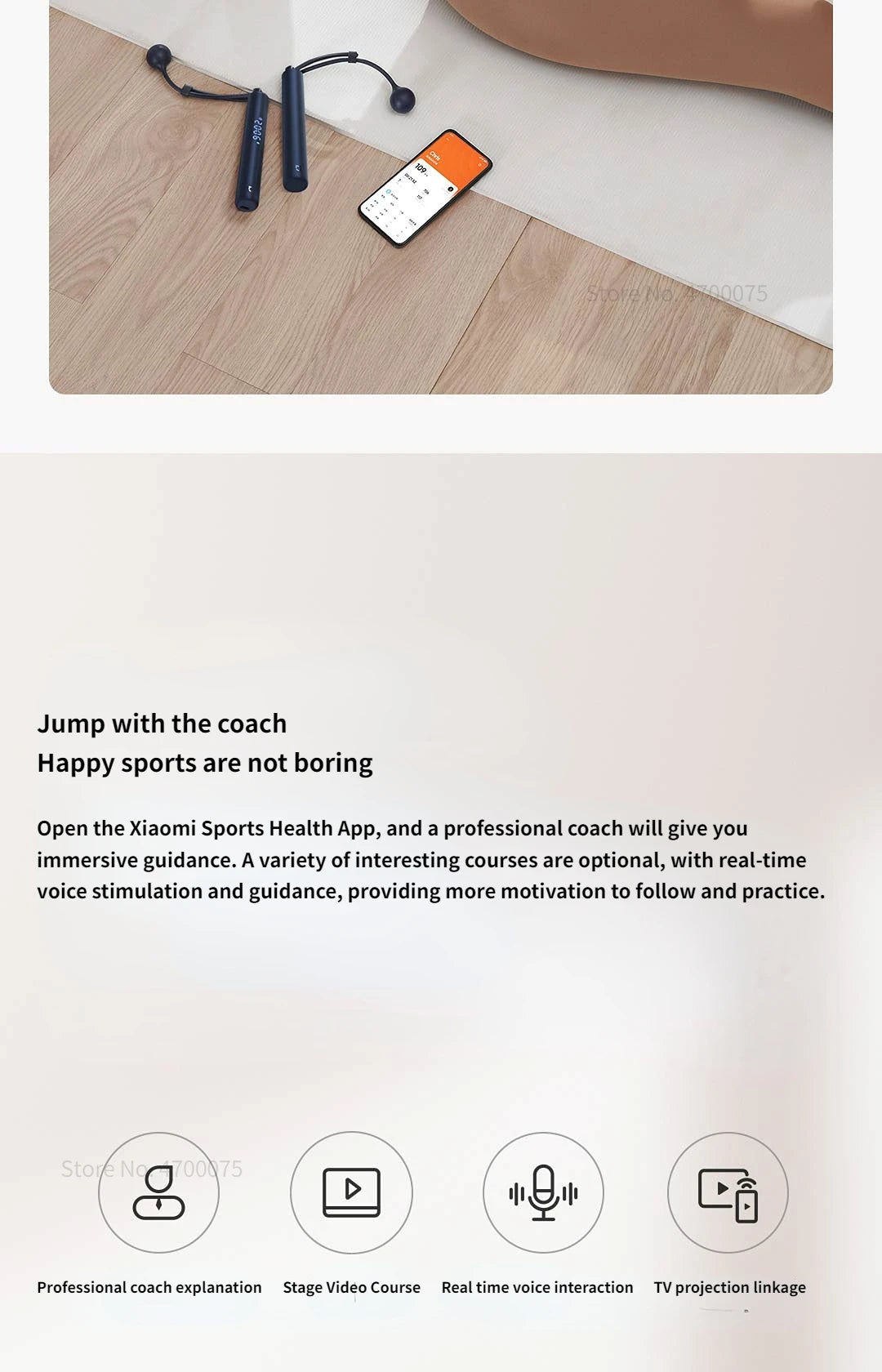 Xiaomi Mijia Smart Jump Rope Bluetooth 5.0 Digital Counter with APP Control Calorie Tracker for Fitness And Weight Loss Exercise
