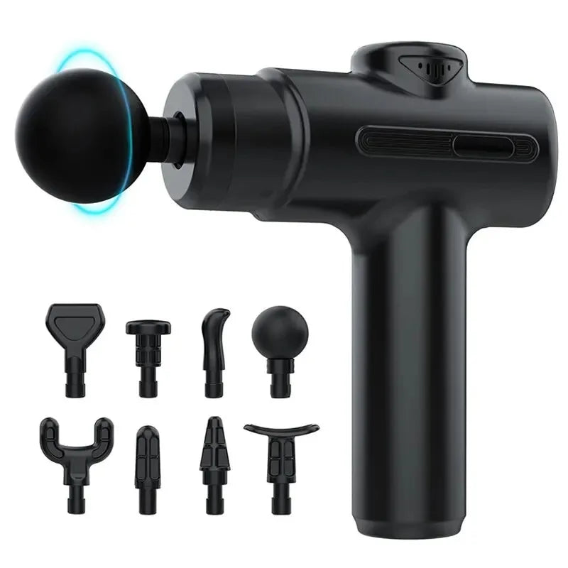 Electric Deep Tissue Massage Gun – 8 Interchangeable Heads for Full Body Recovery