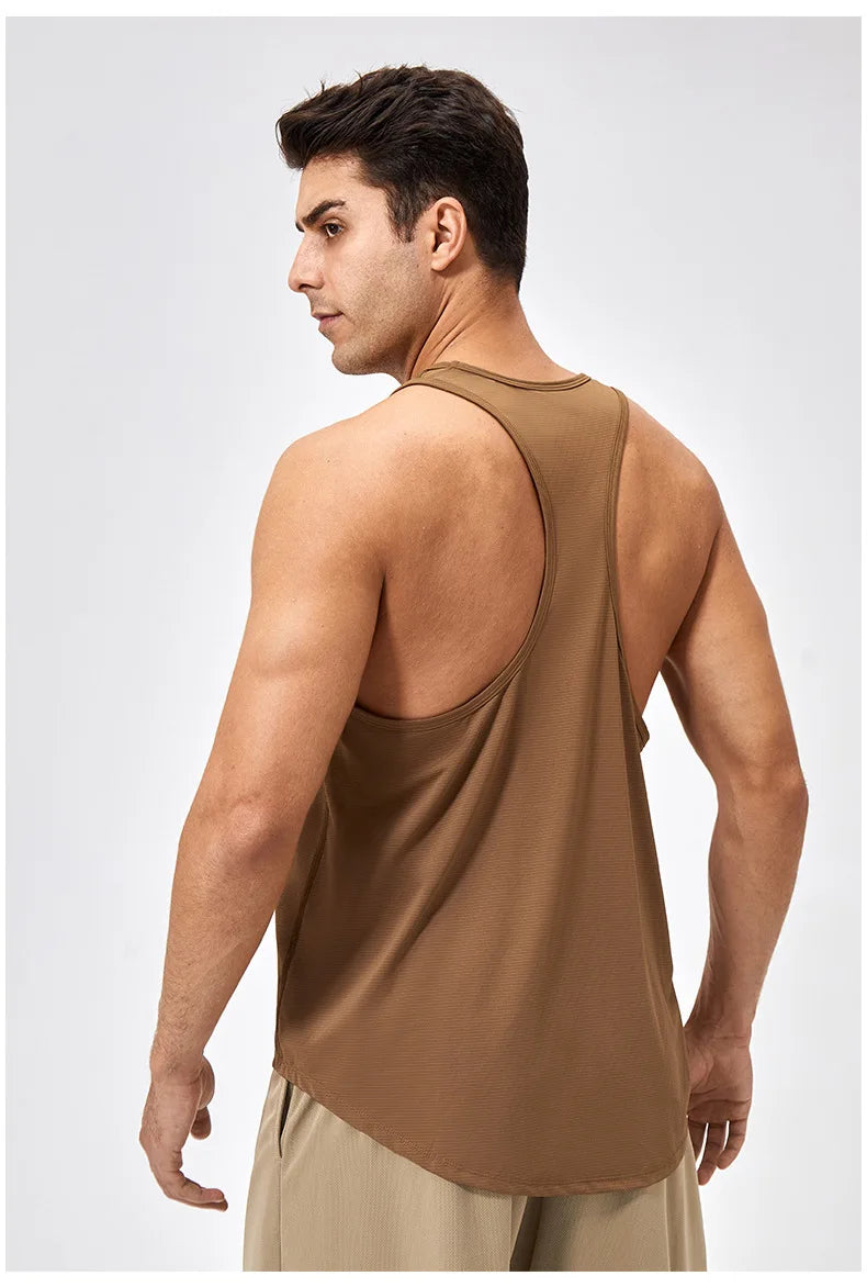 Men's Sleeveless Workout Tank Top – Quick-Dry Gym & Bodybuilding Training Vest