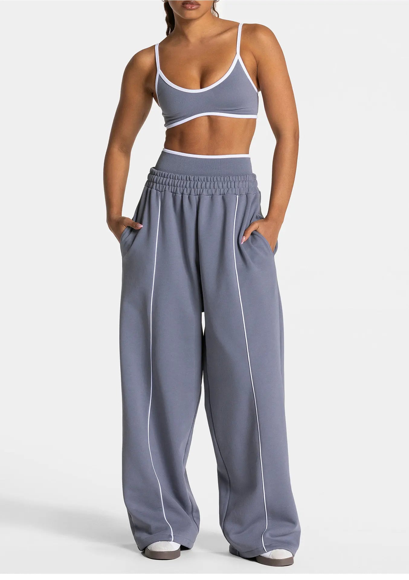 Women’s High Waist Yoga Pants – Wide Leg Casual Sports & Gym Trousers