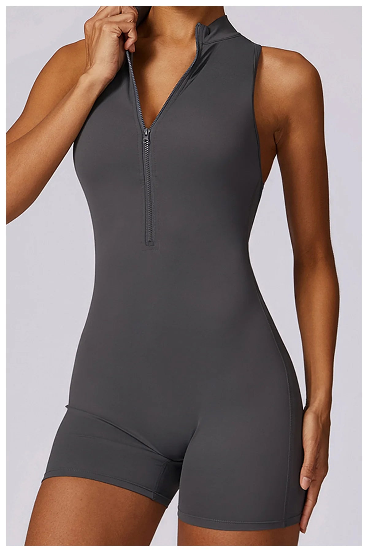 Women’s Zipper Yoga Jumpsuit – Sexy Fitness & Dance Workout Bodysuit