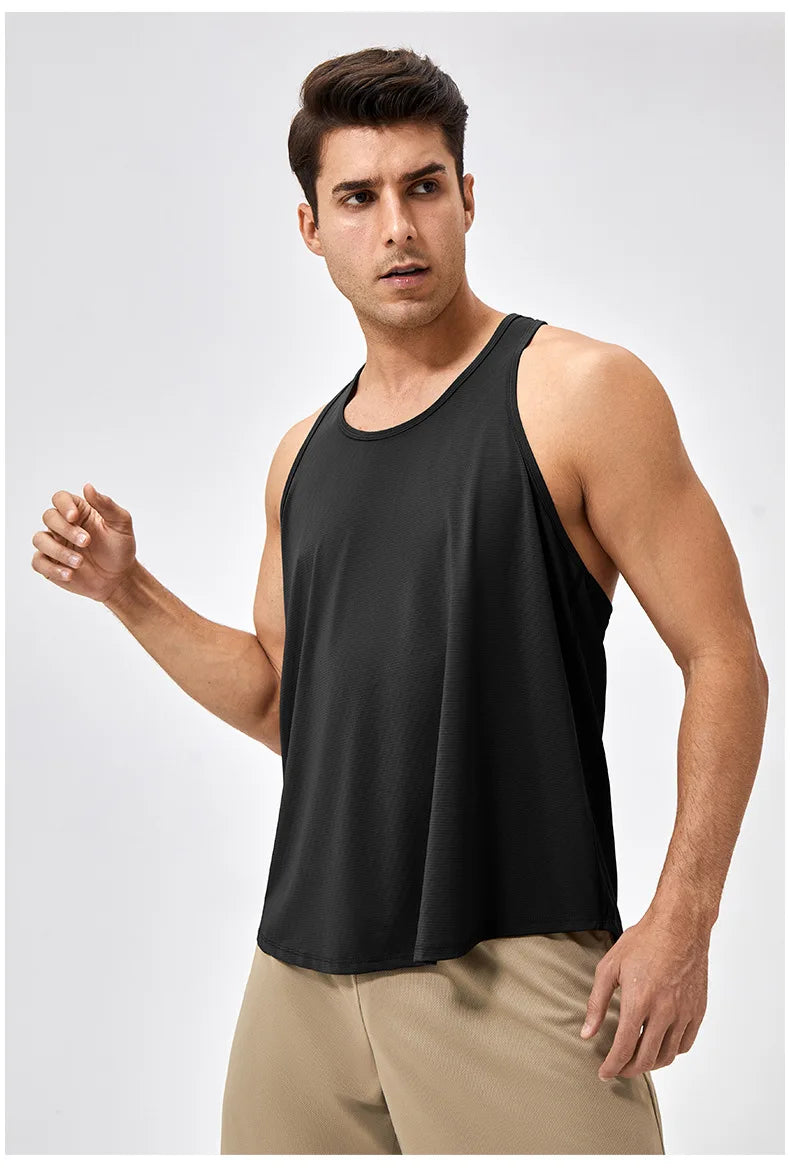 Men's Sleeveless Workout Tank Top – Quick-Dry Gym & Bodybuilding Training Vest