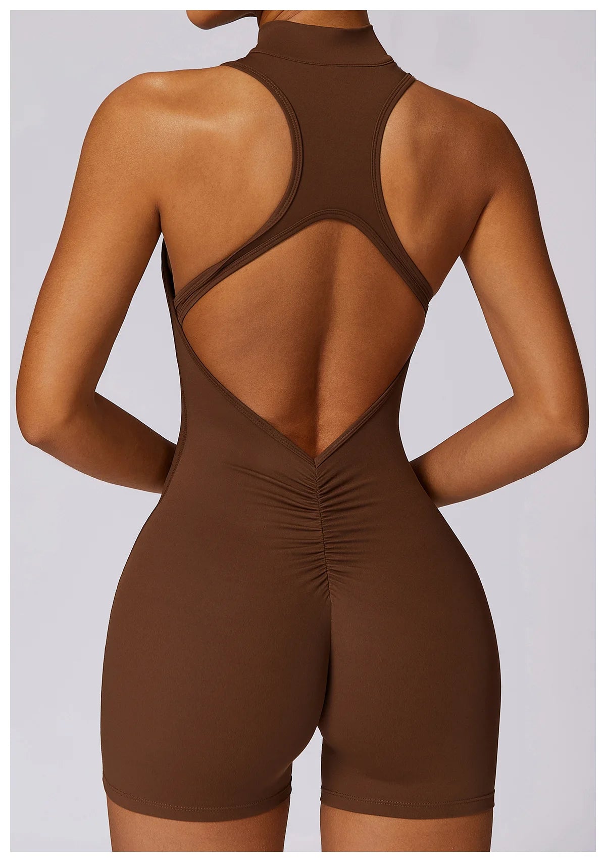 Women’s Zipper Yoga Jumpsuit – Sexy Fitness & Dance Workout Bodysuit