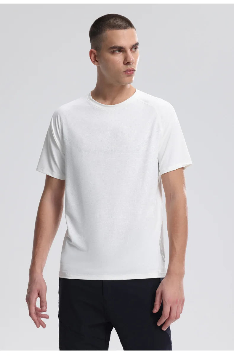 Men's Fitness Sports T-Shirt – Breathable Slim Fit Gym, Running & Cycling Tee