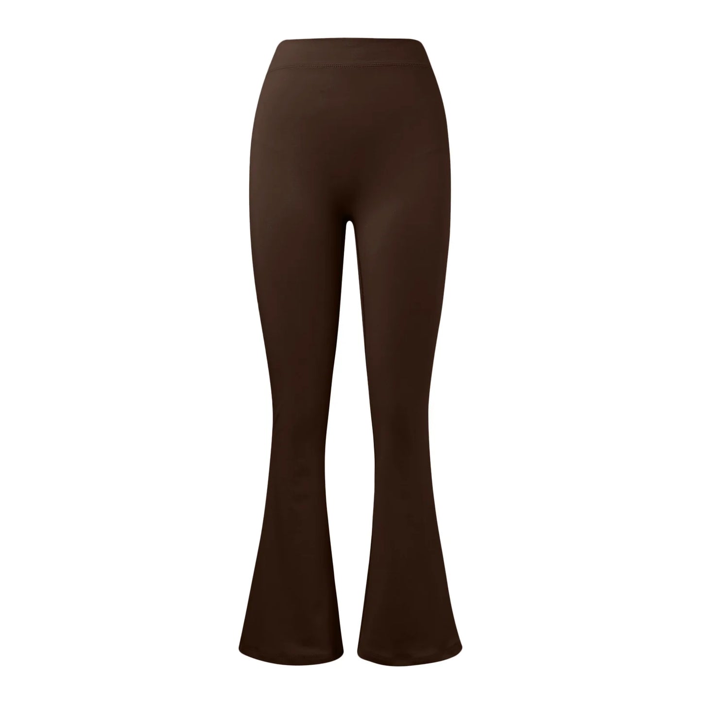 Women’s Micro Horn Flared Leggings – High Waist V-Back Push-Up Gym Pants