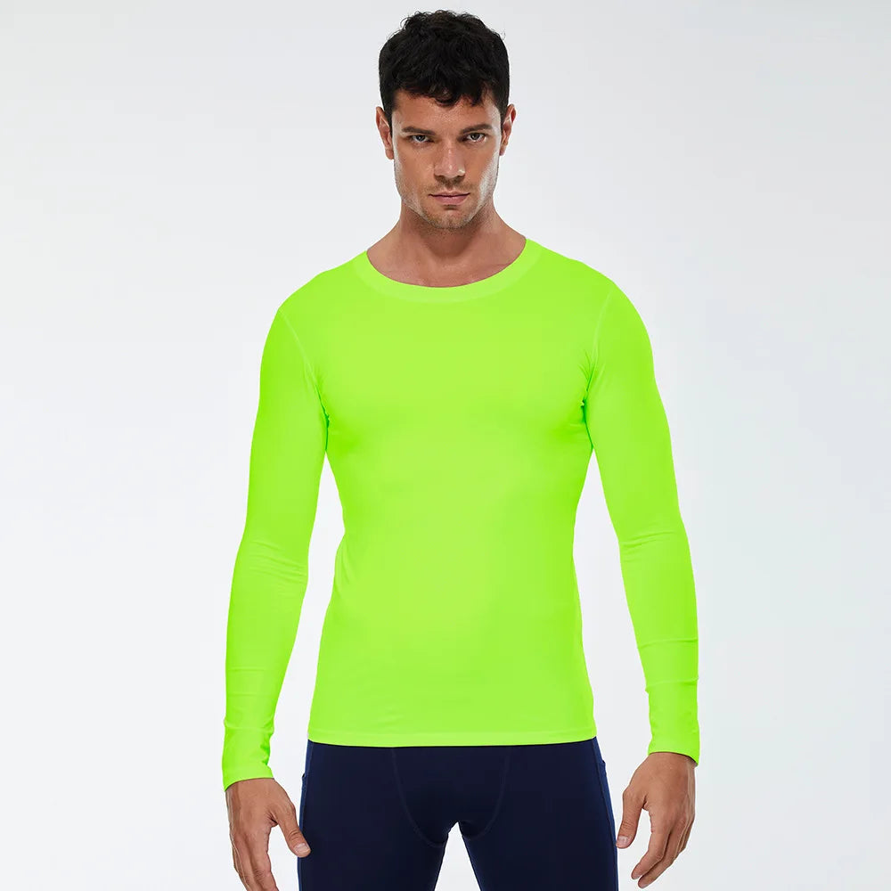 Men's Running Quick-Dry Long Sleeve T-Shirt – Slim Fit Gym & Training Sportswear