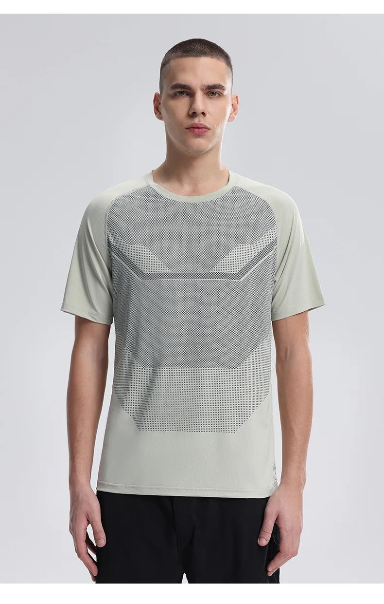 Men's Fitness Sports T-Shirt – Breathable Slim Fit Gym, Running & Cycling Tee