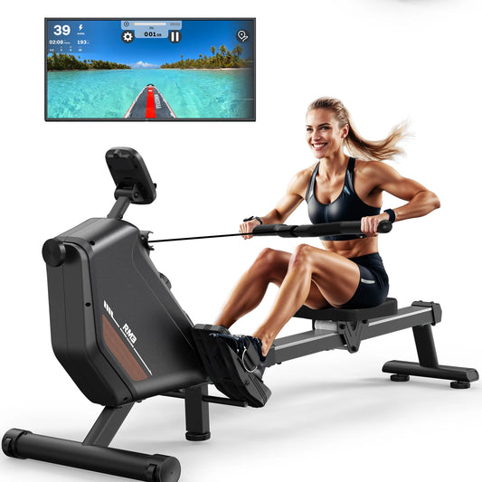 MettleMatic RM3 Foldable Rowing Machine – Magnetic Resistance Home Cardio Trainer