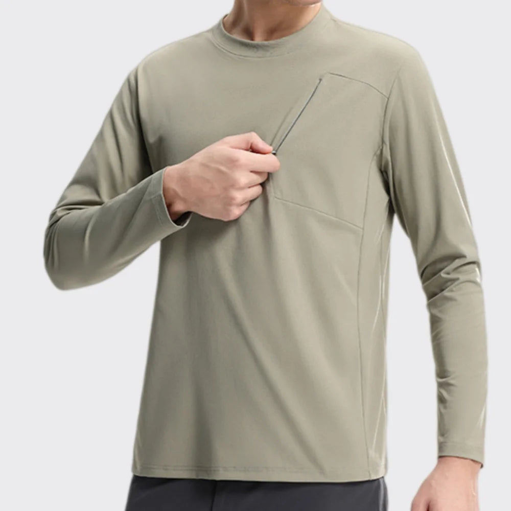 Men's Fitness Long Sleeve T-Shirt – Quick-Dry Breathable Sportswear for Running & Training