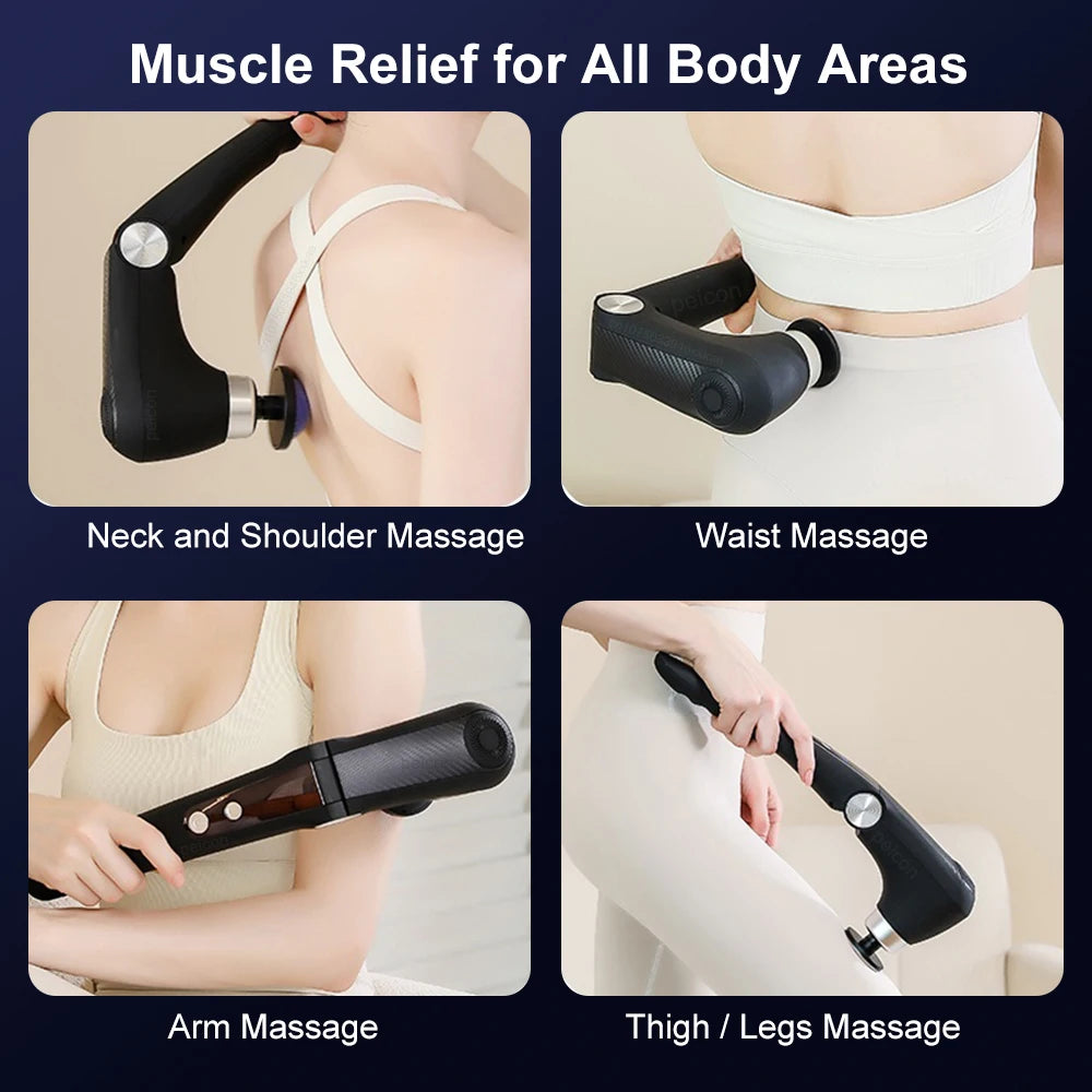 Fascia Massage Gun – Electric Deep Tissue Muscle Massager for Full Body Relief